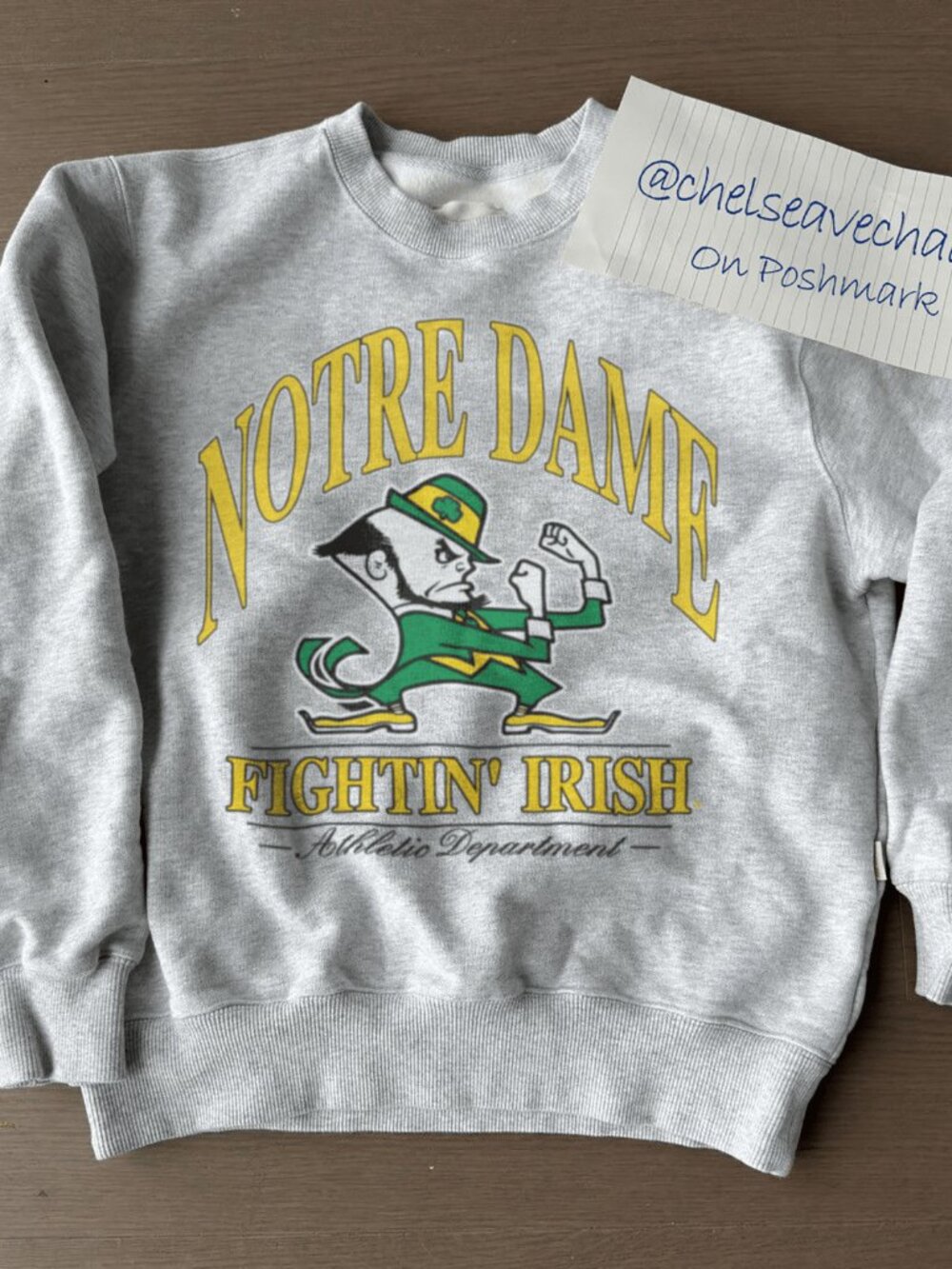 Vintage 90s University of Notre Dame Fighting Irish Sweatshirt, Notre Dame Shirt